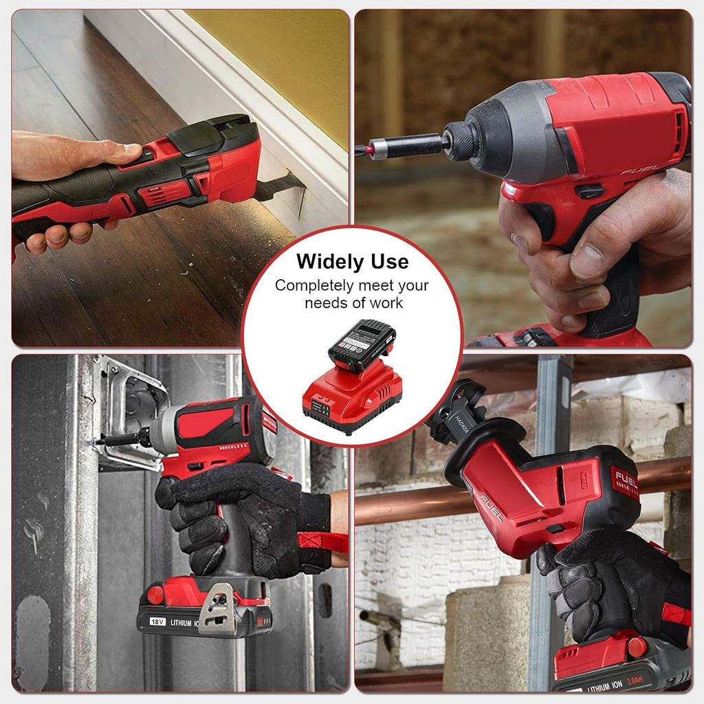 3.0Ah 18V 2/pk Replacement for Milwaukee M-18 Battery with Charger