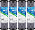 PUREPLUS 1 Micron 2.5" x 10" Whole House CTO Carbon Water Filter,4 PACK