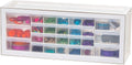 IRIS USA 26-Drawer Teacher Toolbox, Stickers, Markers, Made in USA, Black