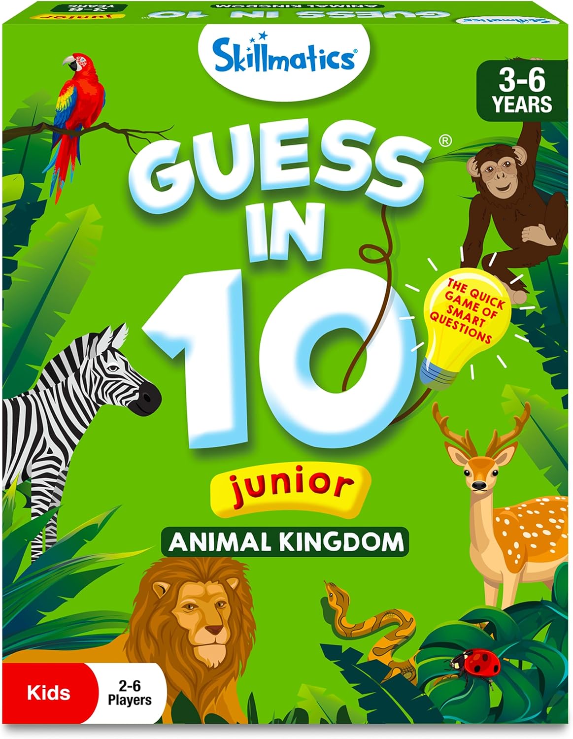 Skillmatics Guess in 10 Game – National Geographic Animals, Gift for Kids
