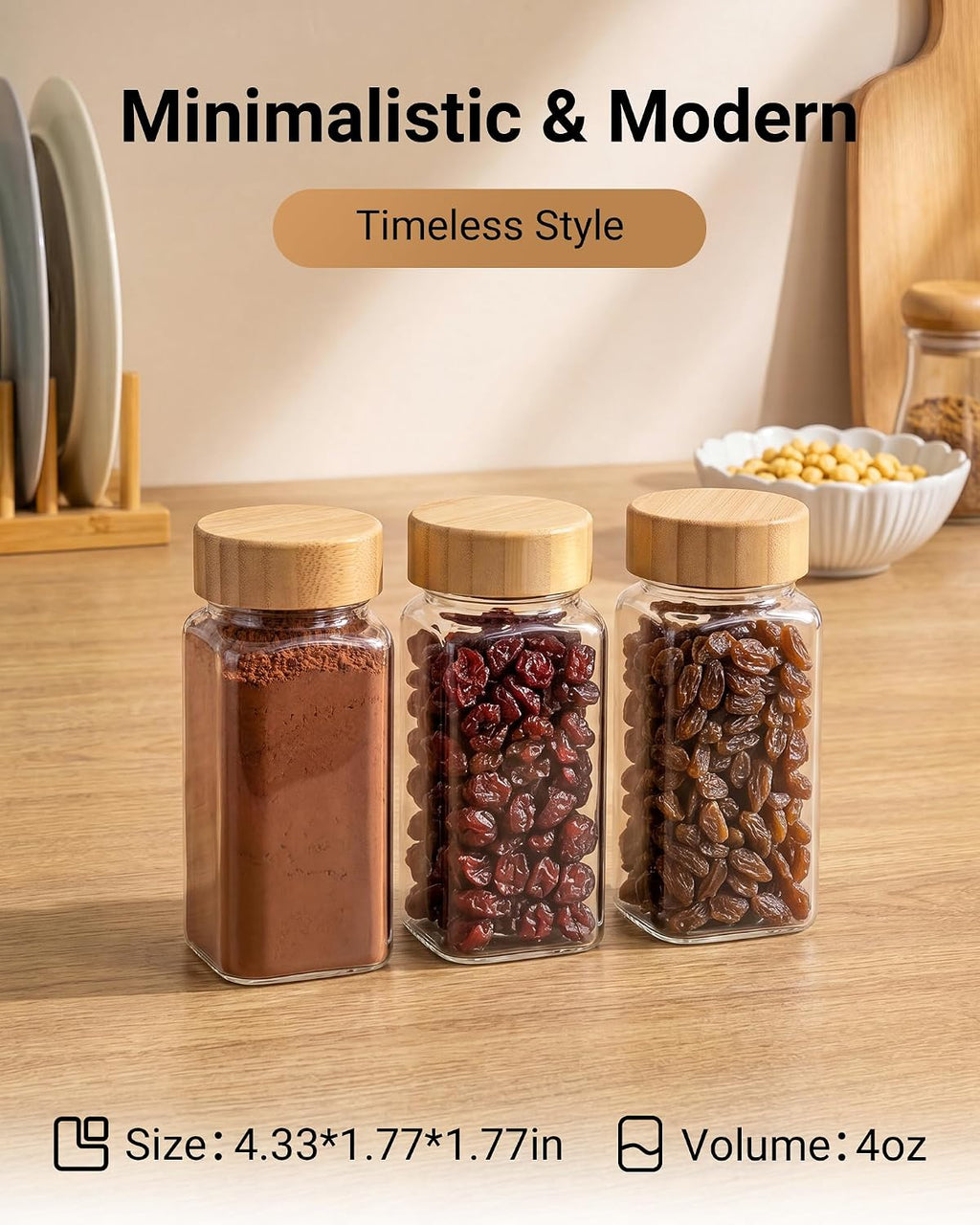 24 Pack Glass Spice Jars: 492 Lables & Pepper Grinder