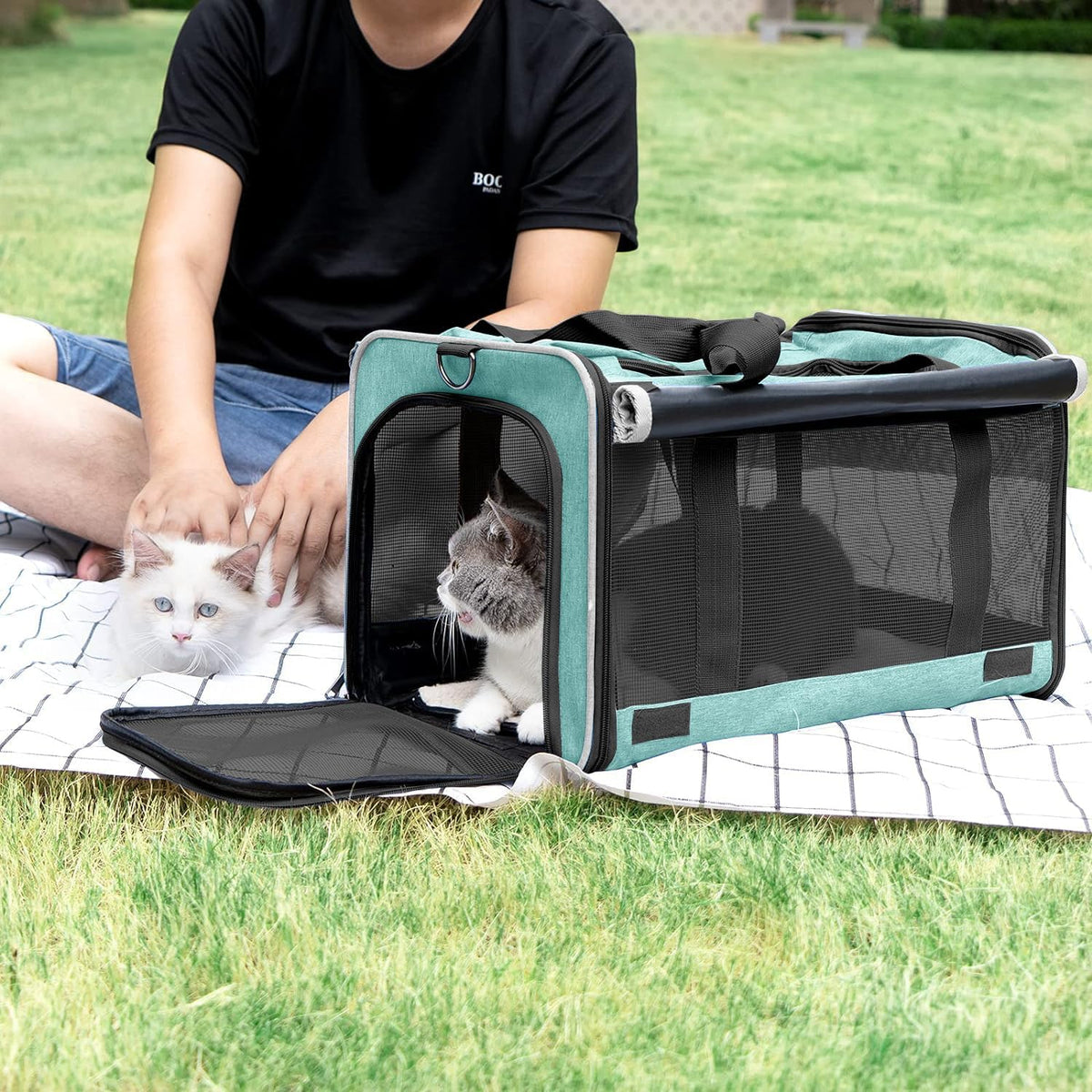 GAPZER Small Dog Carrier Yorkshire Puppy Softshell Chihuahua Transport Cage
