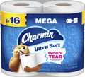 Charmin Ultra Soft Toilet Paper, 4 Mega Rolls = 16 Regular Rolls