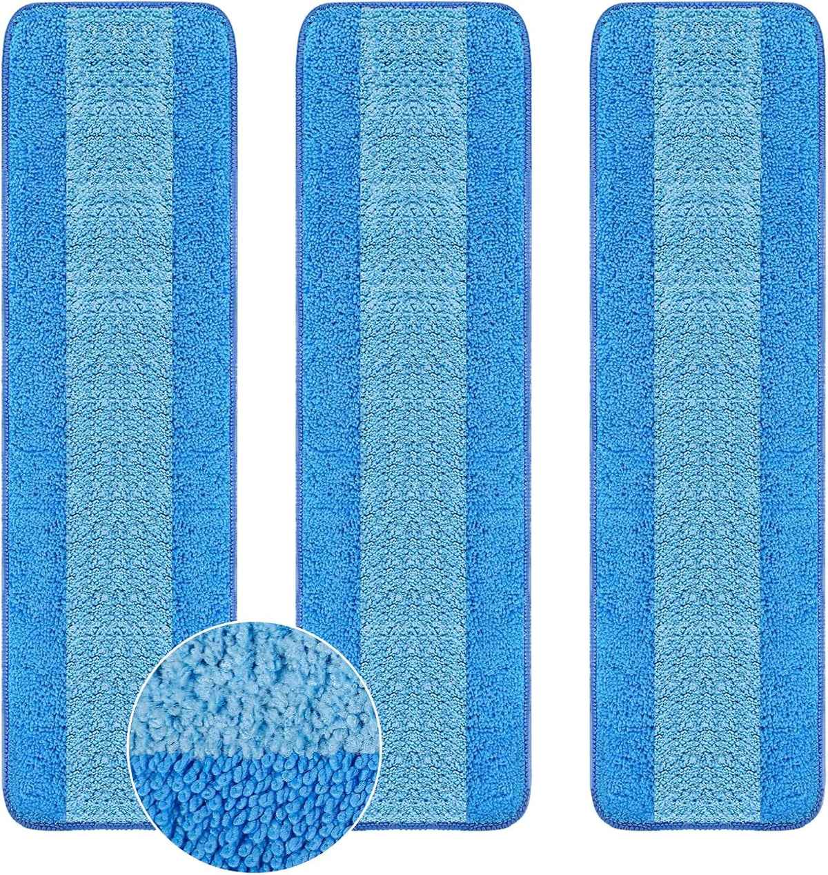 4-Pack 18 Inch Microfiber Mop Pads Compatible with Bona, Washable Reusable