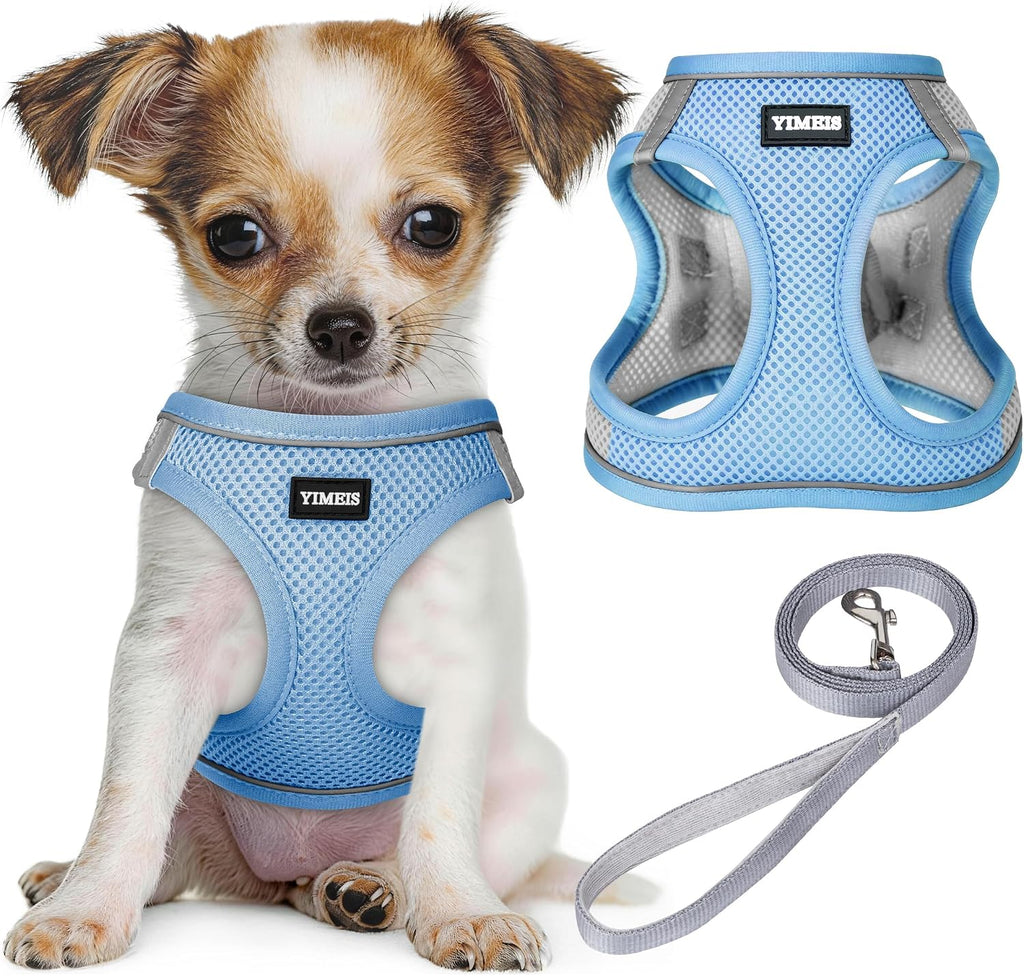 No Pull Dog Puppy Harness and Leash Set Reflective Mesh Vest X-Small
