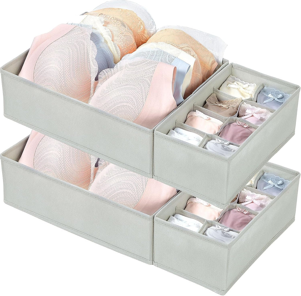 Vtopmart 18 Pack Baby Clothes Organizer, Foldable Fabric Drawer Bins