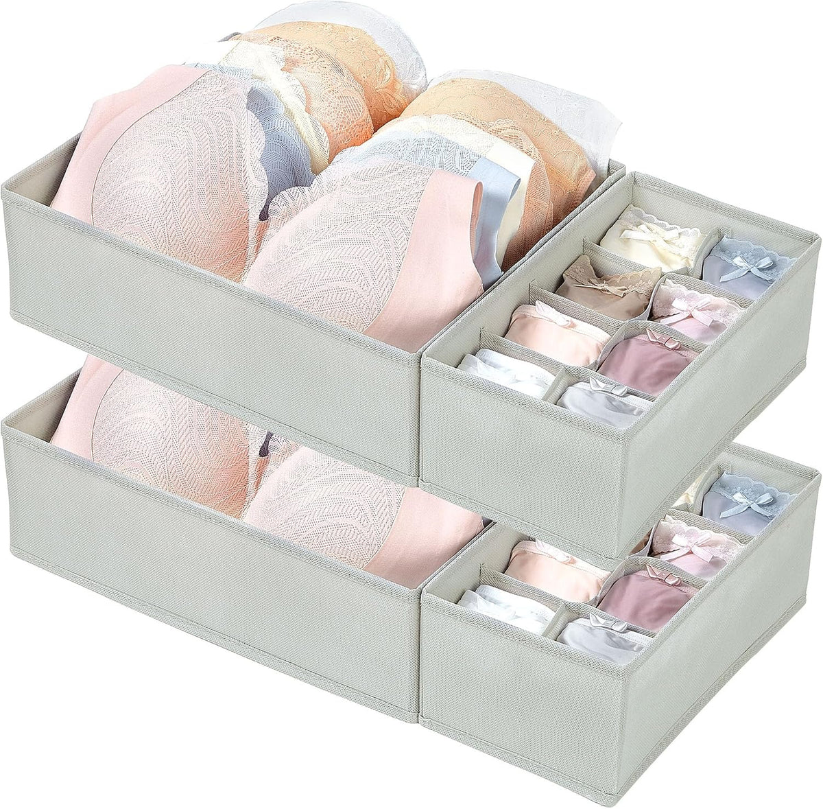 Vtopmart 18 Pack Baby Clothes Organizer, Foldable Fabric Drawer Bins