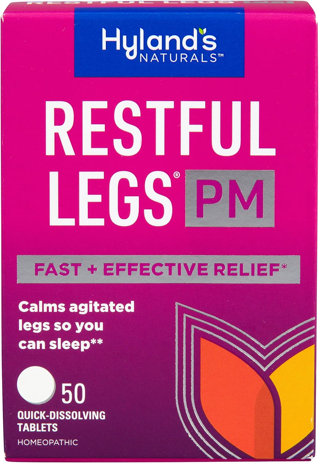 Hyland's Restful Legs PM Tablets, Nighttime Formula so You Can Sleep, 50ct