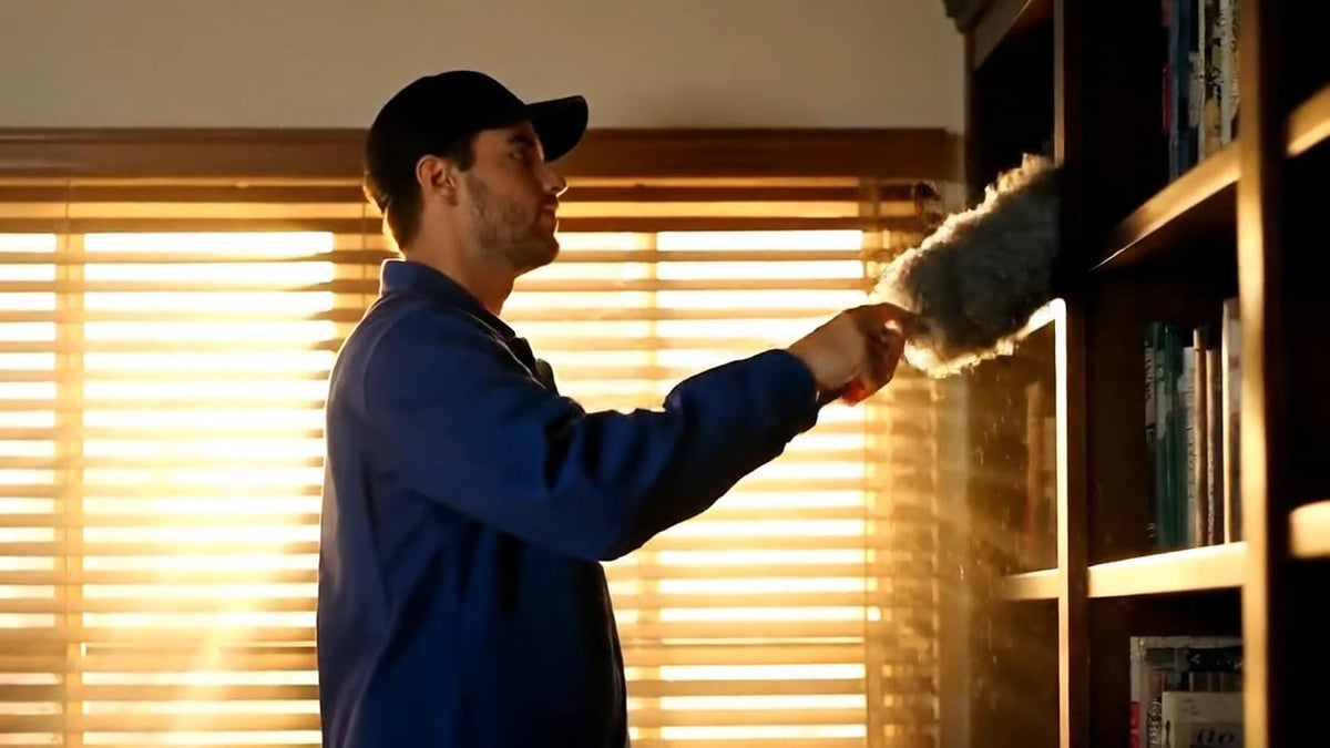 Duster with Extension Pole for Cleaning Ceiling Fans, High Ceilings, in Addition, Dusters for Cleaning Can Also Be Used for Low Places Cleaning, Such As Cabinets, Sofas, and Other Small Spaces.