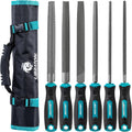 LIBRATON 13PCS Small Needle Files Set, 6 Carbon Steel & 6 Diamond File Set