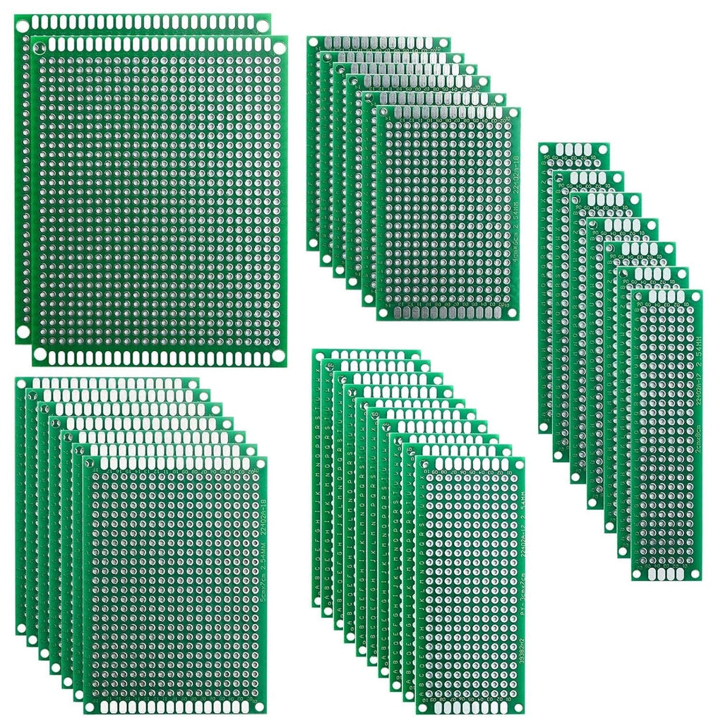 ELEGOO 32Pcs Double Sided PCB Board Prototype Kit for DIY Soldering