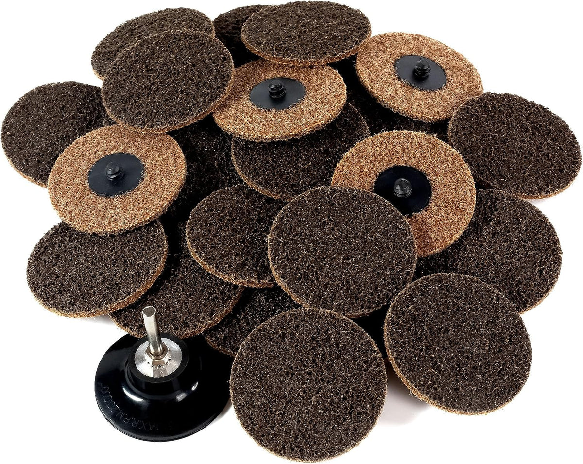 S SATC 46PCS Sanding Discs 2 Inch Quick Change Discs 1pcs 1/4'' Holder Surface Conditioning Discs Fine Medium Coarse for Die Grinder Surface Strip Grind Polish Burr Finish Rust Paint Removal