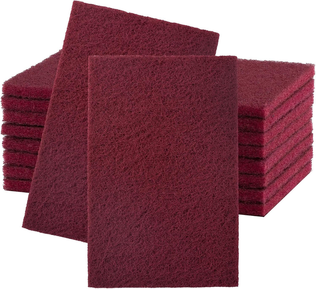 6" x 9" 320 Grit Maroon Scuff Pads 10PCS Scotch Abrasive Brite Pad