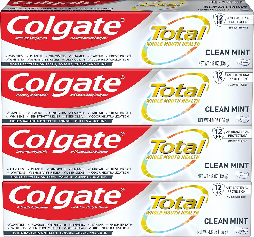 Colgate Baking Soda & Peroxide Toothpaste - Whitens Teeth, Fights Cavities & Removes Stains, Brisk Mint, 6 Ounce (Pack of 2)