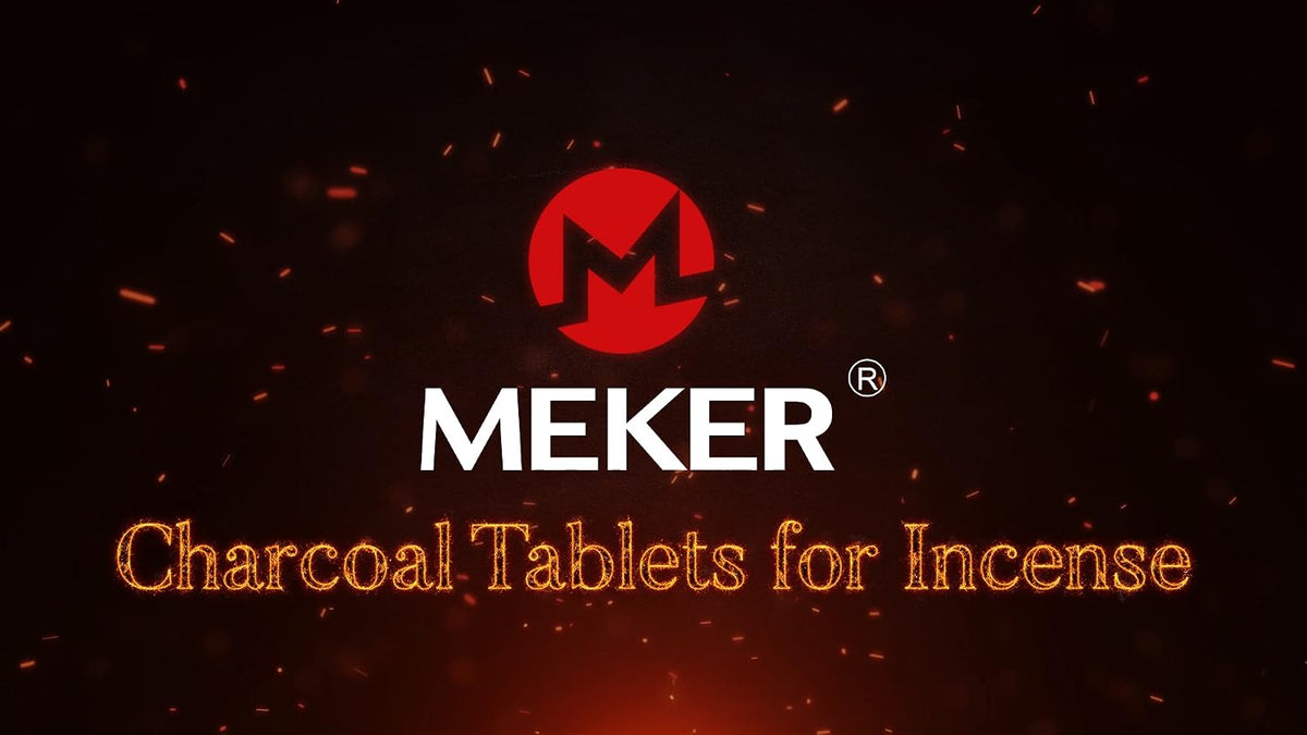 MEKER Quick Light Charcoal Briquettes, Charcoal Disk Lights, 33 mm Nature Coal Disks, Instant Fire Coal Tablet, Charcoal Burner (100Pcs)