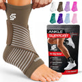 Sleeve Stars Ankle Brace Men & Women Support (Single/M:10"-12"/Black)