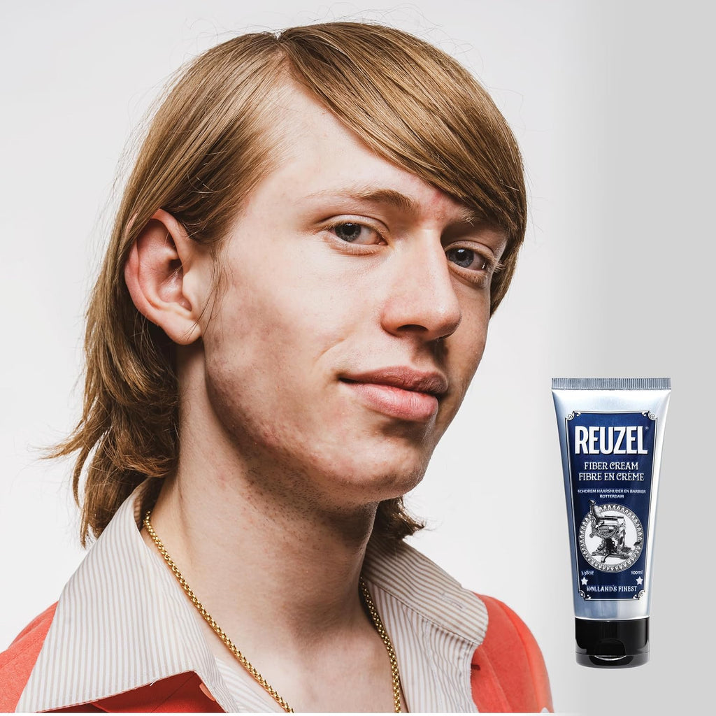 Reuzel Fiber Cream, Provides a Low Shine Finish, 3.38 oz
