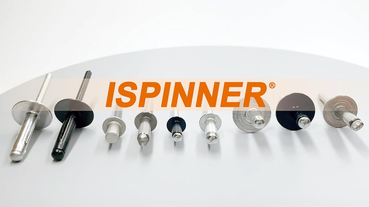 ISPINNER 225pcs Aluminum Blind Rivets Assortment Kit with Heavy Duty Hand Riveter Rivet Gun Tool, 6 Sizes Pop Rivets