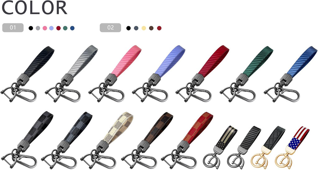 OHKYOOT Leather Car Keychain for Home Car Keys
