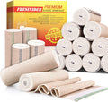 FRESINIDER Premium Elastic Bandage Wrap 4 Inch, 6 Pack, Hook and Loop