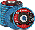 EZARC Zirconia Flap Discs 40 Grit, 4-1/2 x 7/8-Inch, Type 29, 10-Pack