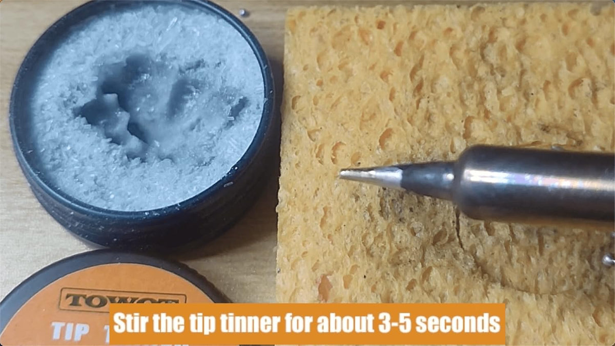 TOWOT Tip Tinner For Electronics Soldering, Iron Tip and Re-Tinning Solution, Removes Oxidation, 20g