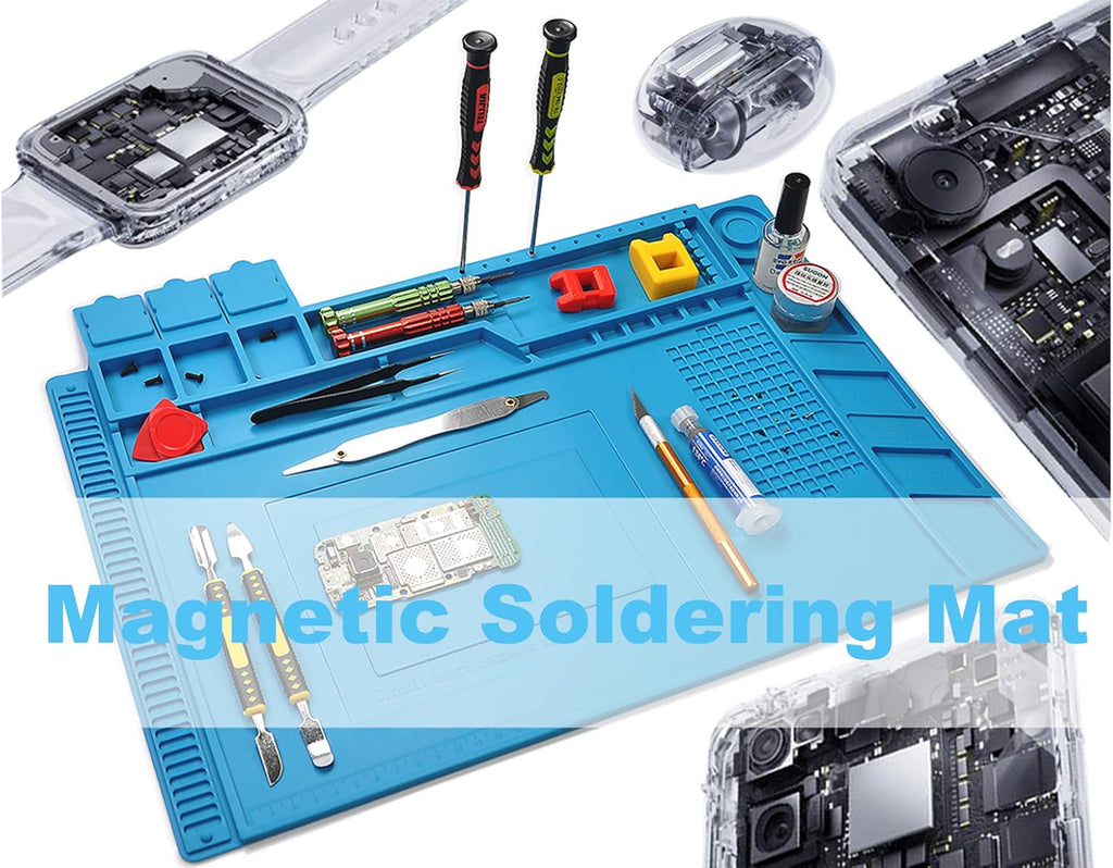 PAFOWO Silicone Soldering Mat for Electronic Repair, 17.7 X 11.8 in