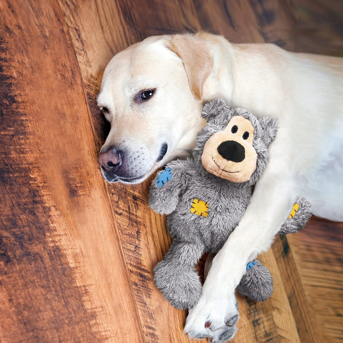 Kong Wild Knots Bear, Knotted Rope Plush Toy, for Medium/Large Dogs | Soft Plush Bear with Internal Knotted Ropes & Minimal Stuffing for Less Mess During Play, Color May Vary