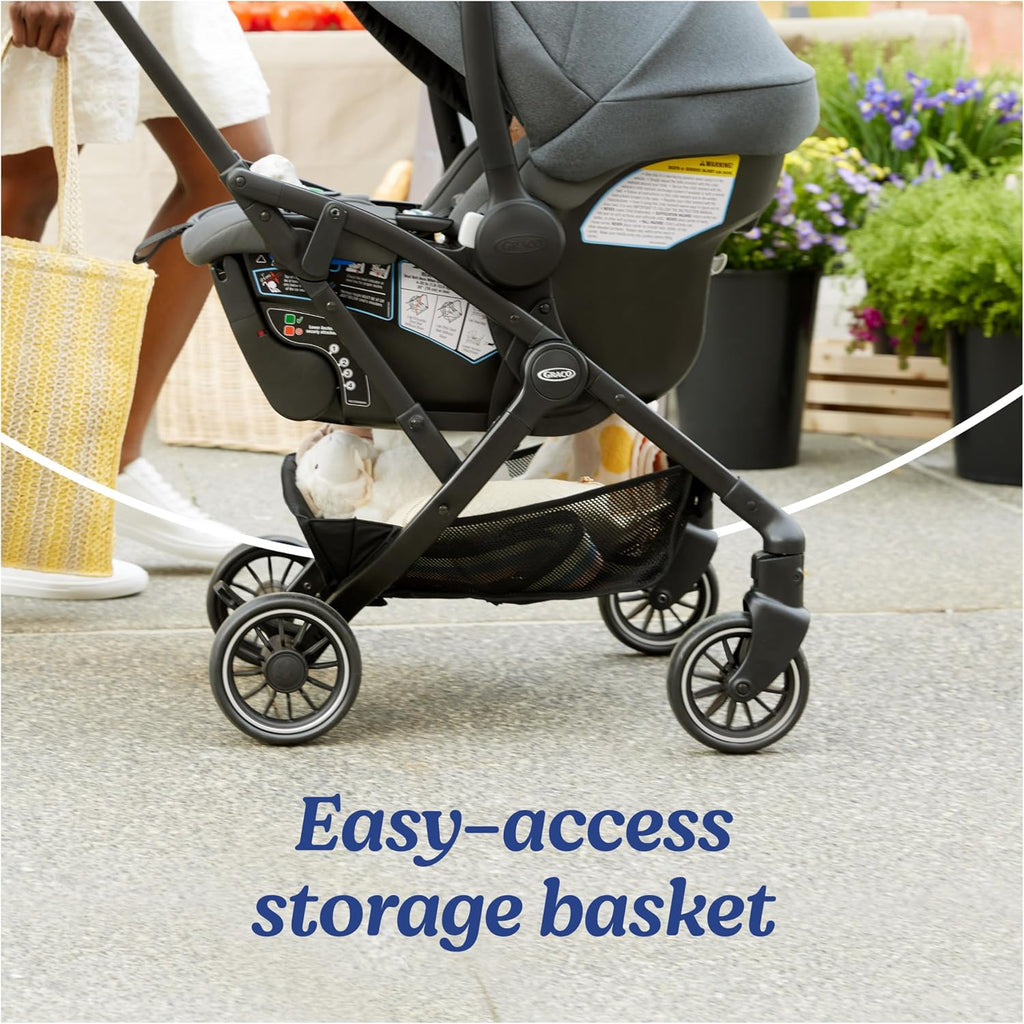 Graco® Gomax Frame Stroller, Accepts All Graco® Infant Car Seats, Backpack Style Lightweight Travel Stroller Frame