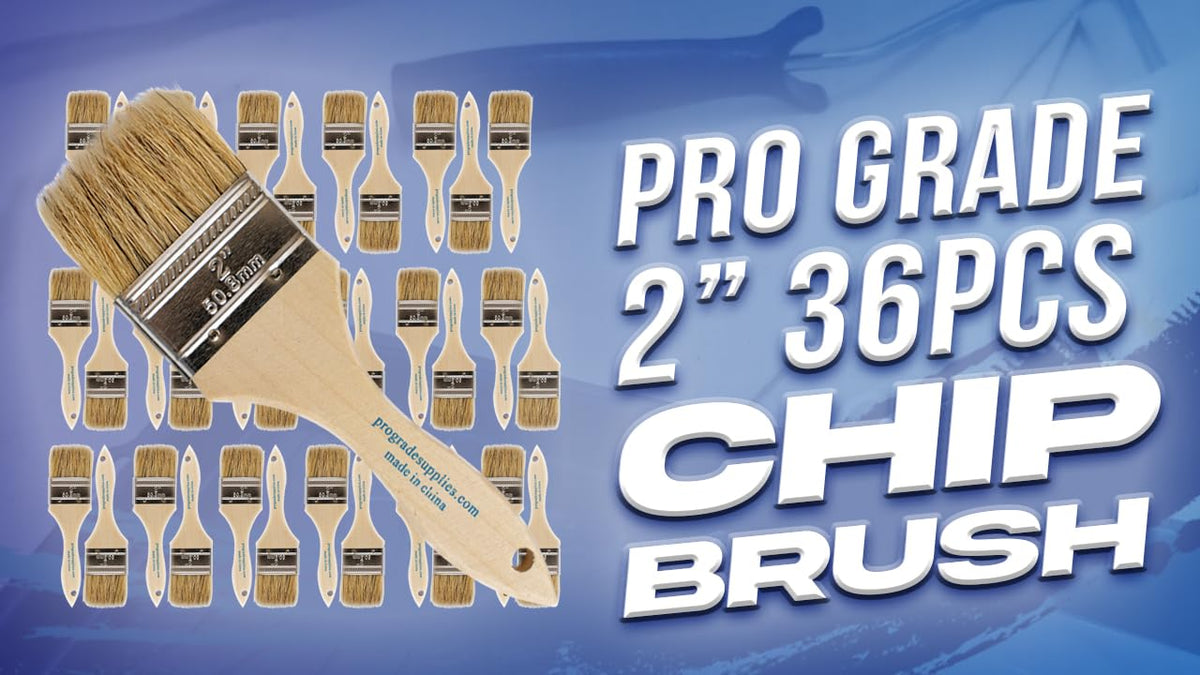 Pro Grade 2" Chip Brushes, Disposable Paint Brushes, for Paint, 36 Pack