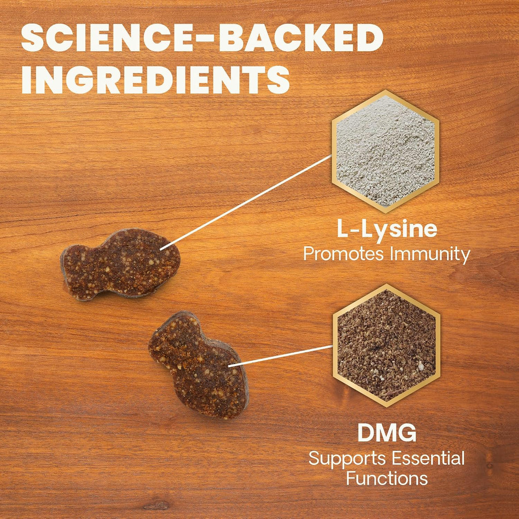 VetriScience Lysine Immunity Health Chews, Chicken, 120 Count