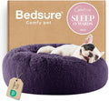 Bedsure Calming Dog Bed Medium Size Dog Donut Washable Pet Bed,30ins Camel