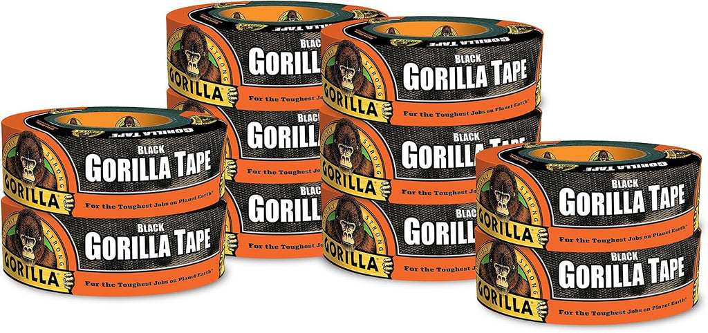 GORILLA Duct Tape, Heavy Duty and Weather Resistant, Black, 1.88" x 35 yd