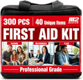 M2 BASICS 300 Piece First Aid Kit w/Durable Bag for Home, Business, Office