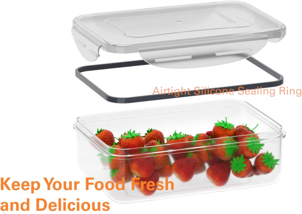 40 PCS Food Storage Containers with Lids Airtight (20 Containers & 20 Lids), Plastic Storage Meal Prep Container-Stackable 100% Leakproof & Microwave Organization and Storage Sets, Lunch Containers
