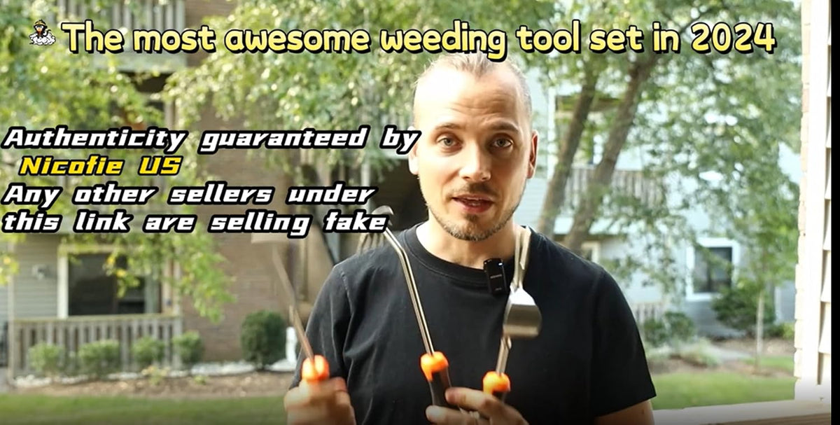 2026 Hand Weeder Tool, Rubber Handle Manual Weeder Puller Tool, Uprooting Weeding Tools, Crack Weeder Crevice, 4 Teeth Weeding Tool, Weeding Artifact Tool for Gardening(3 Pcs)