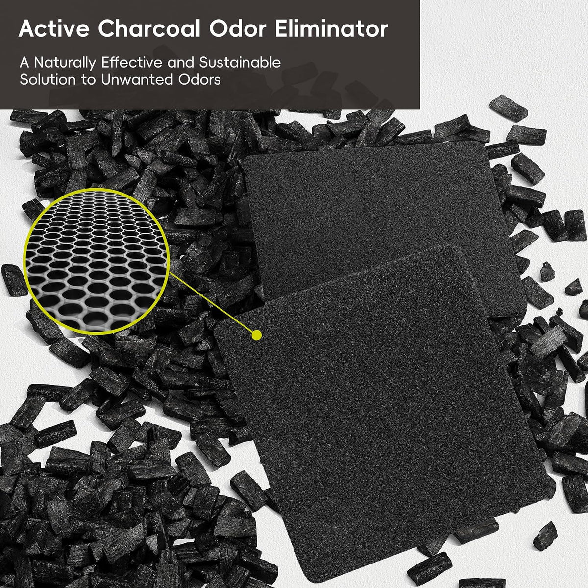 EKO Trash Can Deodorizer Filter Kit with Case, 2-Pack