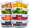 PrepNaturals 5 Pack 30oz Glass Meal Prep Containers - 1 Compartment