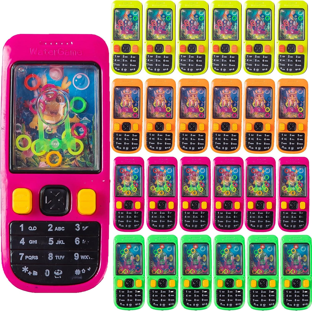Desyeryamimi 24 Pack Handheld Water Ring Games for Kids Party Favors