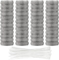 24 Pieces Lint Traps Washing Machine Stainless Steel Lint Snare Traps Laundry Mesh Washer Hose Filter with 24 Pcs Cable Ties