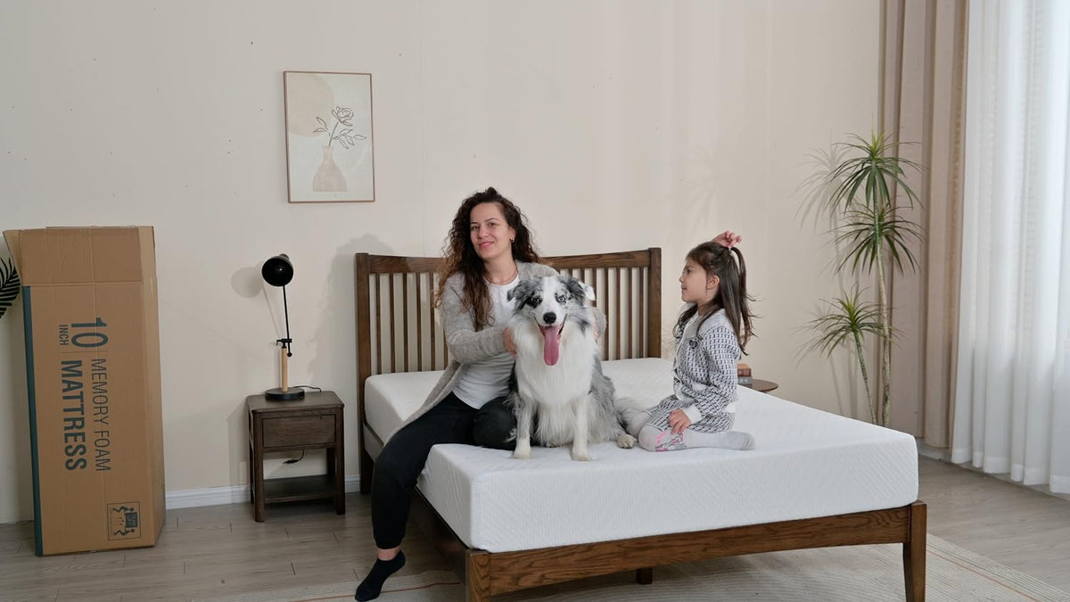 MLILY 8 Inch Twin Mattress for Kids Green Tea Memory Foam Medium Firm