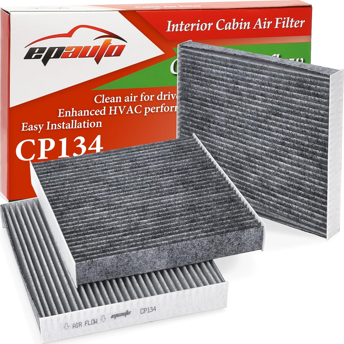 EPAuto CP134 (CF10134) Premium Cabin Air Filter includes Activated Carbon
