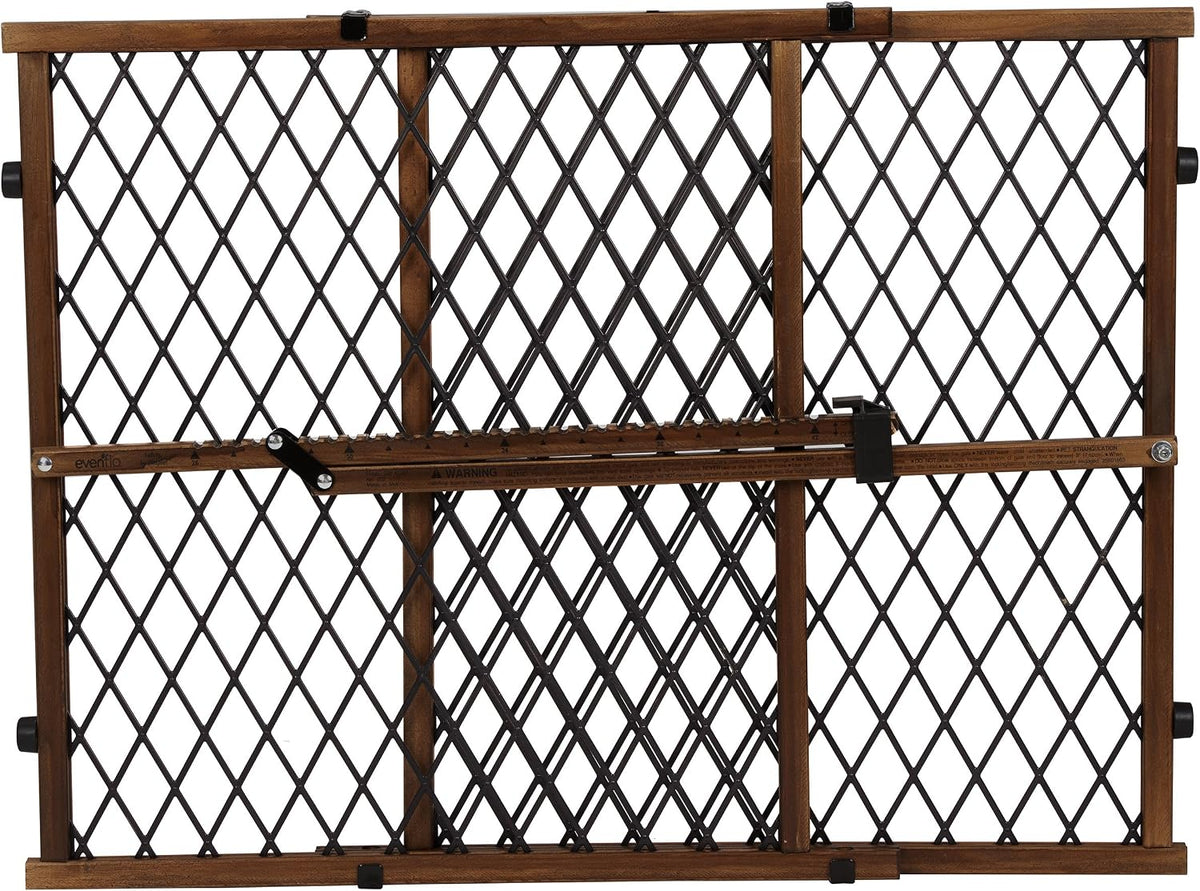 Position & Lock Adjustable Wood Baby Gate (Farmhouse Collection)