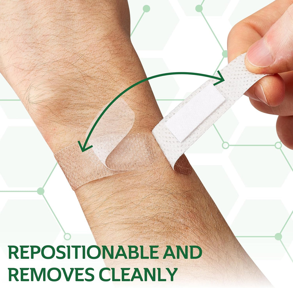 CURAD Truly Ouchless!® Silicone Bandages, .75" x 3", For Sensitive or Delicate Skin, Flexible Fabric, Protects Scrapes, Cuts & Burns, 20 Count