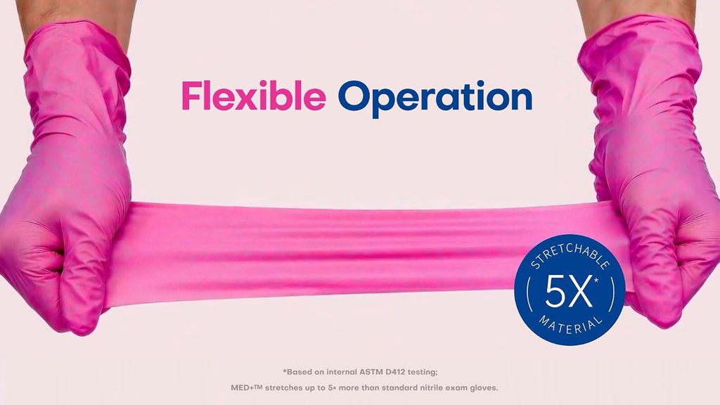 Supmedic 4 Mil MED+ Nitrile Exam Gloves, Latex & Powder-Free Orchid 100 Ct