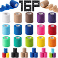 16 Pack Self Adhesive Bandage Wraps,2" X 5 Yards Elastic Bandage Wrap