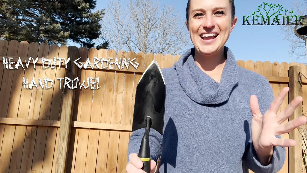 Kemaier Heavy Duty Gardening Hand Trowel - Carbon Steel Shovels Tool