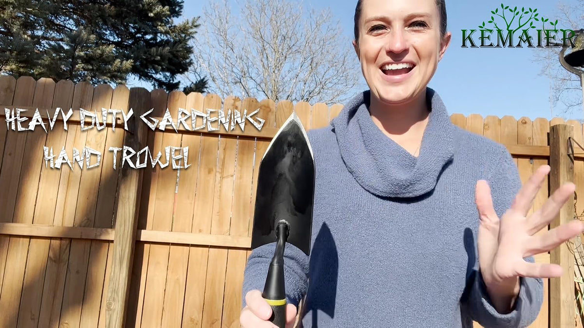 Kemaier Heavy Duty Gardening Hand Trowel - Carbon Steel Shovels Tool