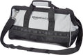 Amazon Basics Durable Wear-Resistant Tool Storage Bag with Adjustable Shoulder Strap, Portable Tool Organizer, 16 Pockets, 12 in, Black & Gray