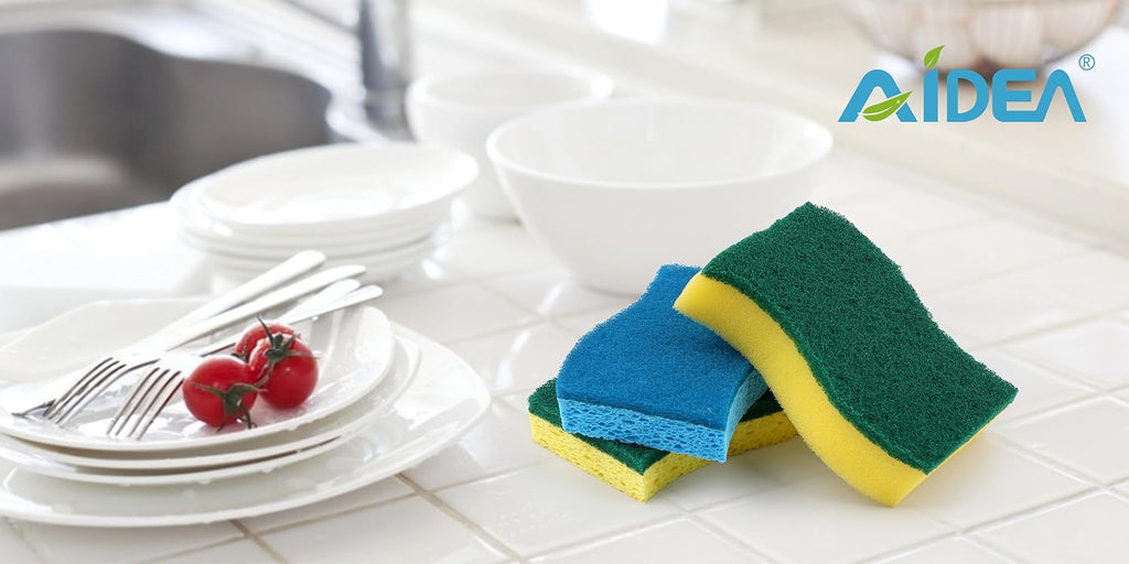 AIDEA Sponges Kitchen, 50 PK Heavy Duty Dish Sponge Kitchen, Scrub Sponges